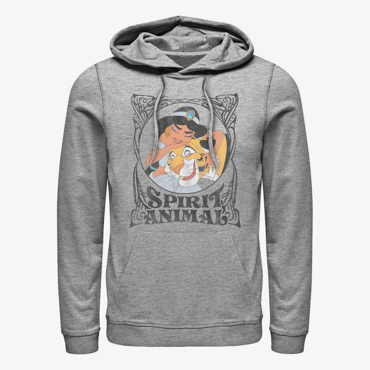 Kapucnis pulóverek és pulcsik Merch Disney Aladdin - Spirit Animal v2 Unisex Hoodie Heather Grey