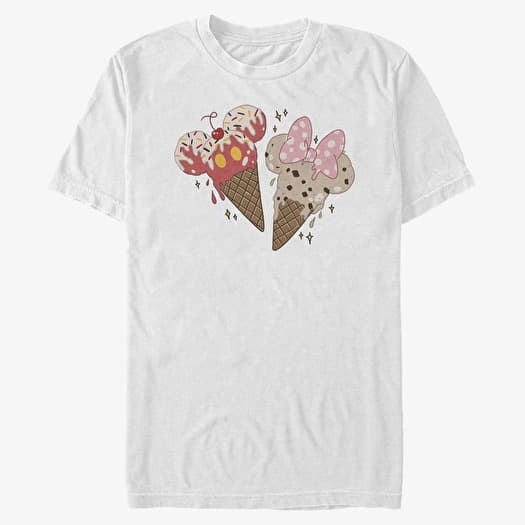 T-shirt Merch Disney Classic Mickey - Mickey Minnie Cones Unisex T-Shirt White