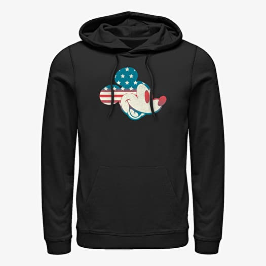 Merch Disney Classic Mickey - Mickey Americana Flag Fill Unisex Hoodie Black