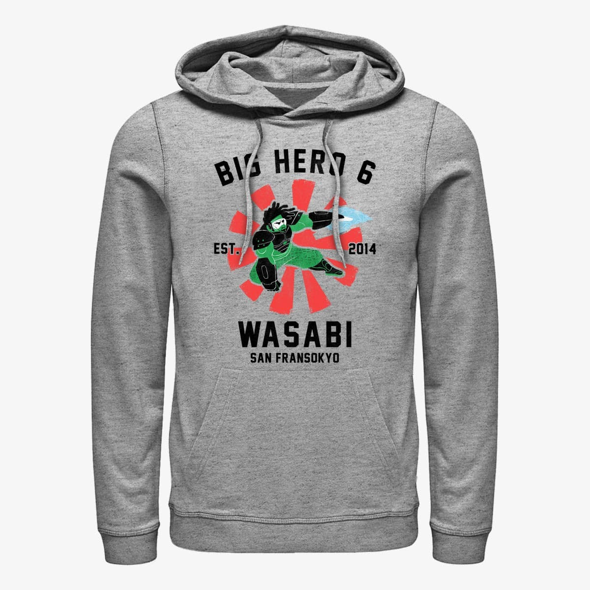 Толстовки та реглани Merch Disney Big Hero 6 Movie - Wasabi Collegiate Unisex Hoodie Heather Grey
