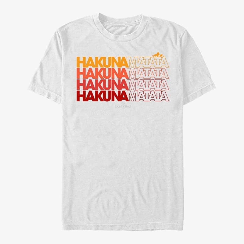 T-särk Merch Disney The Lion King - Thanks Hakuna Unisex T-Shirt White