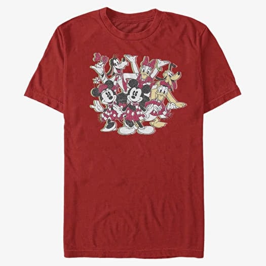 T-shirt Merch Disney Mickey Classic - Sensational Holiday Unisex T-Shirt Red