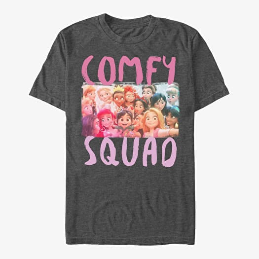 T-shirt Merch Disney Wreck-It Ralph 2 - Comfy Squad Selfie Unisex T-Shirt Dark Heather Grey