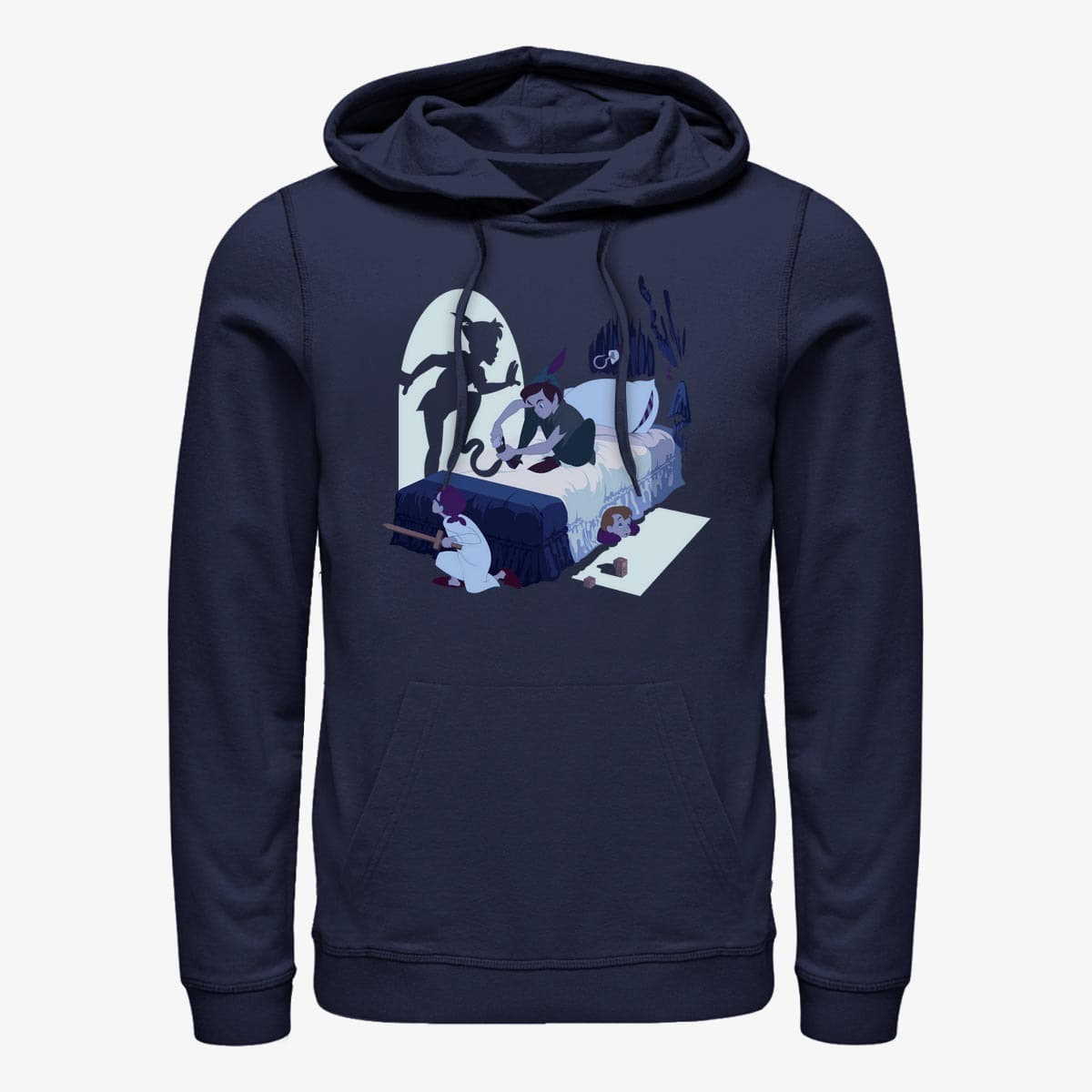 Sweatshirts Merch Disney Peter Pan - Candid Shadow Unisex Hoodie Navy Blue