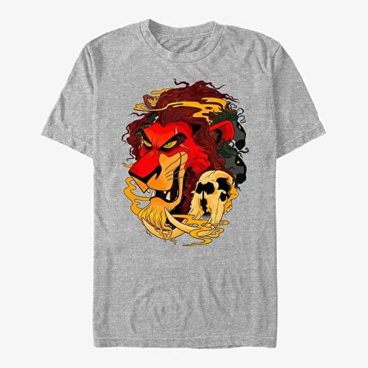 T-shirt Merch Disney The Lion King - SCARIFY Unisex T-Shirt Heather Grey