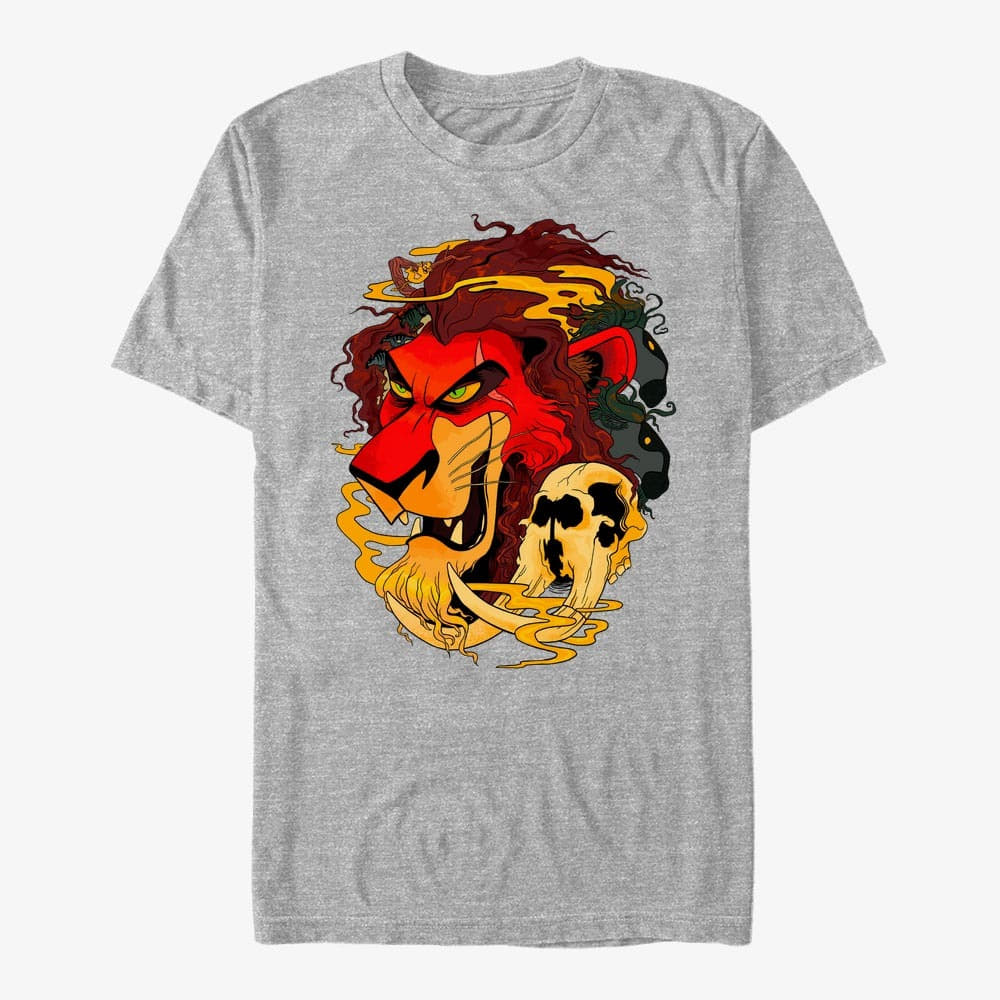 Pólók Merch Disney The Lion King - SCARIFY Unisex T-Shirt Heather Grey