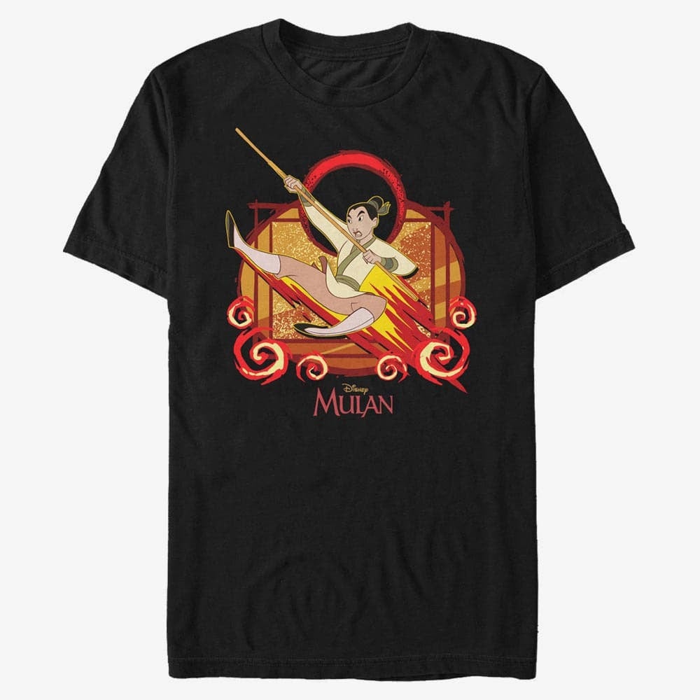 T-shirts Merch Disney Mulan - Raging Fire Mulan Unisex T-Shirt Black