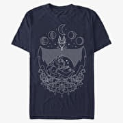 Merch Disney Sleeping Beauty - Maleficent Geo Line Unisex T-Shirt Navy Blue