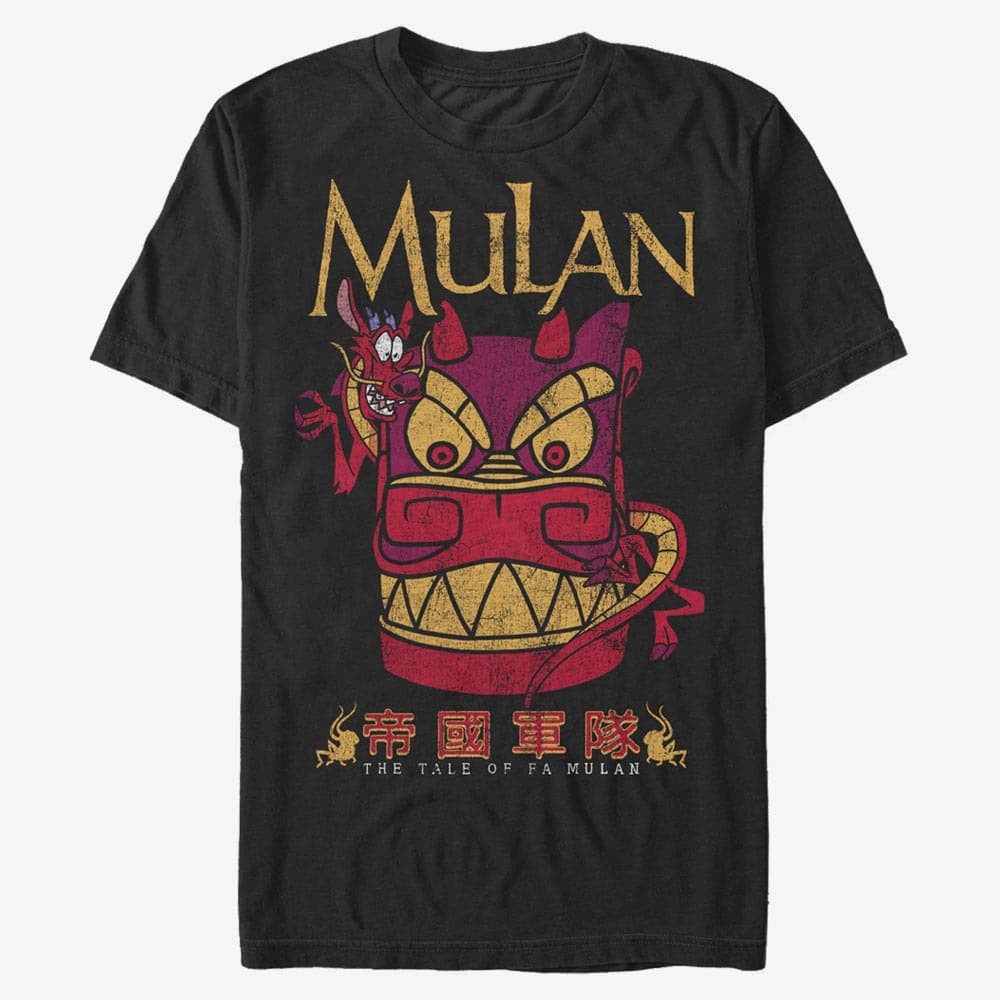 T-shirts Merch Disney Mulan - STONE MUSHU Unisex T-Shirt Black