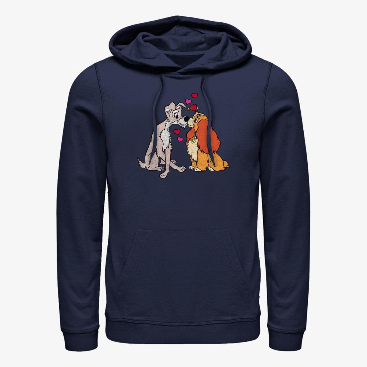 Felpe Merch Disney Lady and the Tramp - PUPPY LOVE Unisex Hoodie Navy Blue