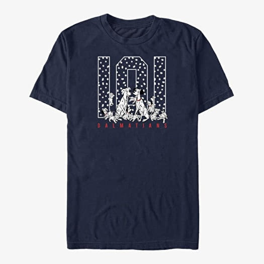 T-skjorte Merch Disney 101 Dalmatians - One Oh One Spots Unisex T-Shirt Navy Blue
