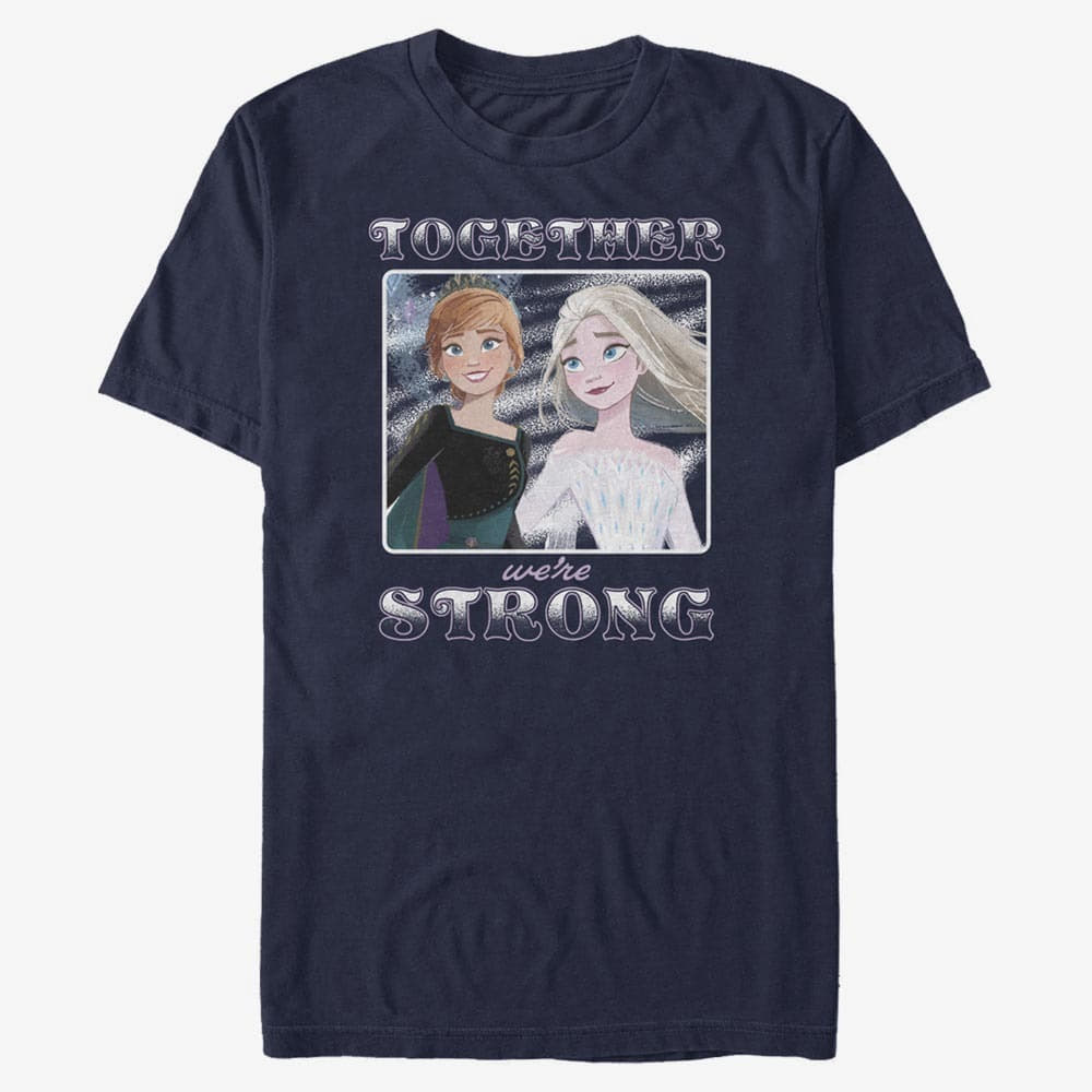 majice kratkih rukava Merch Disney Frozen 2 - Stronger Together Unisex T-Shirt Navy Blue