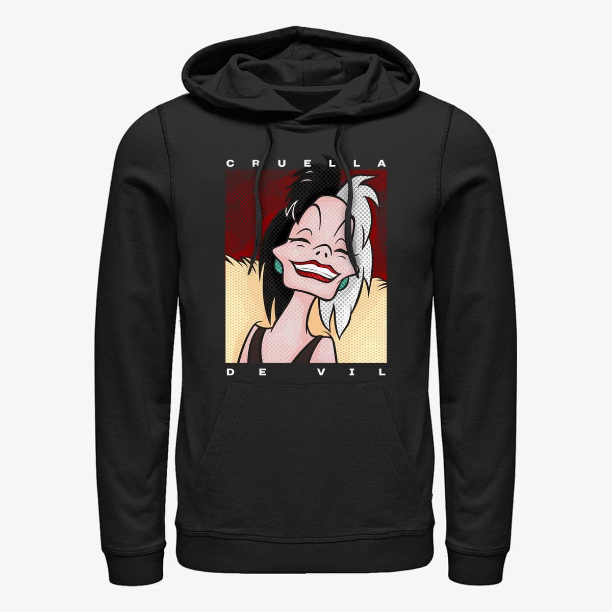 Dukserice Merch Disney Villains - Cruella Tone Unisex Hoodie Black