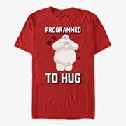 Merch Disney Big Hero 6 Movie - Programmed to Hug Unisex T-Shirt Red