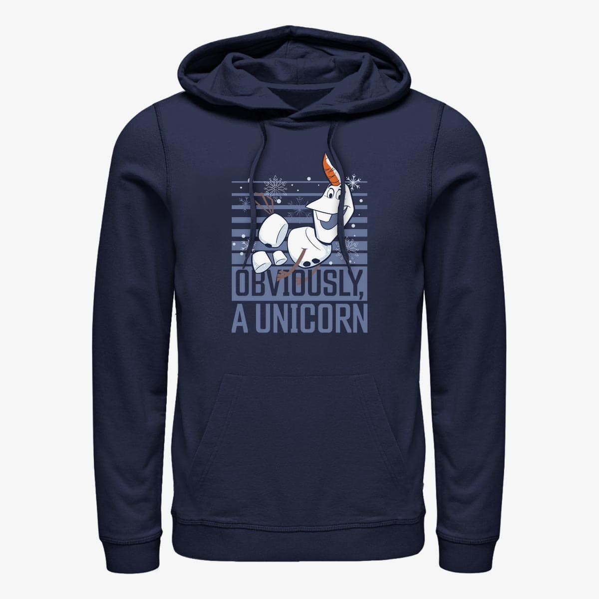 Sweaters Merch Disney Frozen 2 - Obviously Olaf Unisex Hoodie Navy Blue