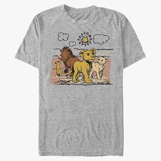 Tričko Merch Disney The Lion King: Live Action - Hakuna Group Unisex T-Shirt Heather Grey