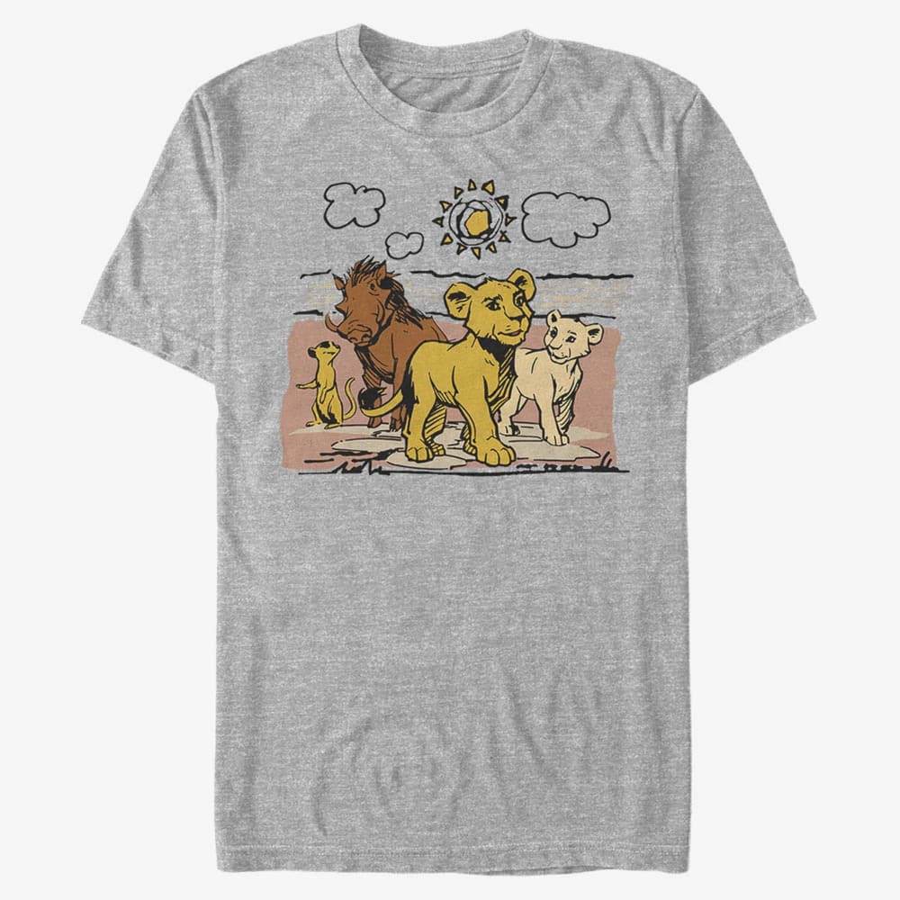 T-Shirts Merch Disney The Lion King: Live Action - Hakuna Group Unisex T-Shirt Heather Grey