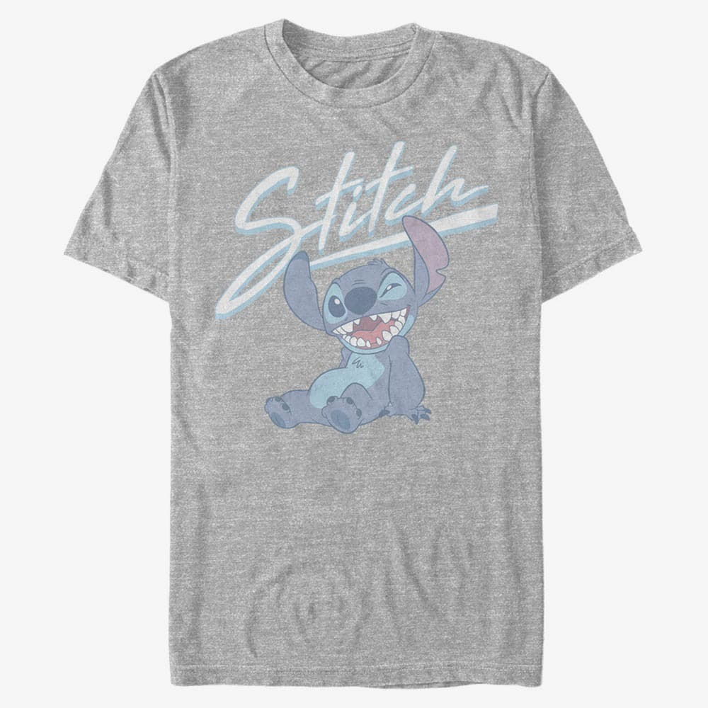 T-Shirts Merch Disney Lilo & Stitch - Stitch Wink Unisex T-Shirt Heather Grey