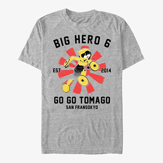 Тениска Merch Disney Big Hero 6 Movie - Go Go Collegiate Unisex T-Shirt Heather Grey