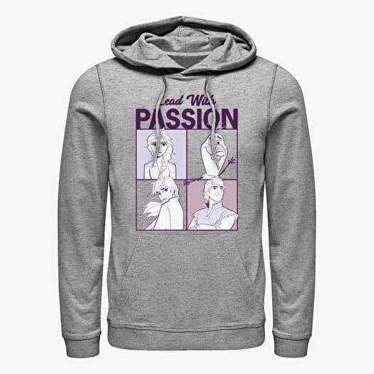 Mikina Merch Disney Frozen Two - Lead With Passion Unisex Hoodie Heather Grey