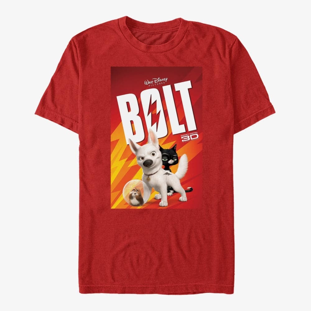 Magliette Merch Disney Bolt - Bolt Poster Unisex T-Shirt Red