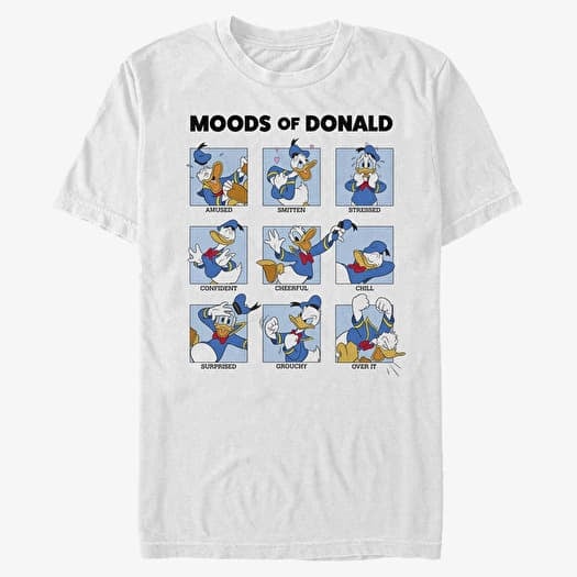 T-shirt Merch Disney Classic Mickey - Donald Moods Unisex T-Shirt White