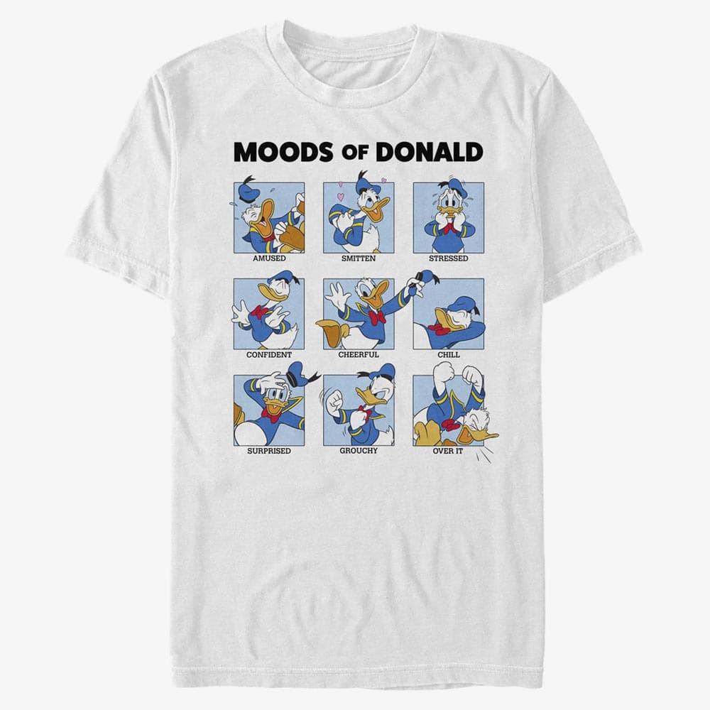 Camisetas Merch Disney Classic Mickey - Donald Moods Unisex T-Shirt White