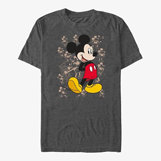 Merch Disney Mickey And Friends - Many Mickeys Unisex T-Shirt Dark Heather Grey
