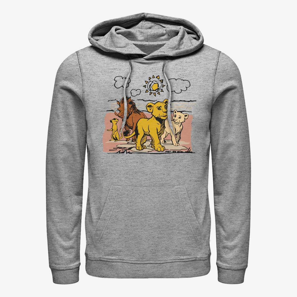 Hoodies and sweatshirts Merch Disney The Lion King Live Action Hakuna Group Unisex Hoodie Heather Grey Queens