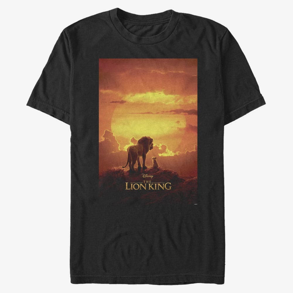 Tričká Merch Disney The Lion King: Live Action - Pride Rock Poster Unisex T-Shirt Black