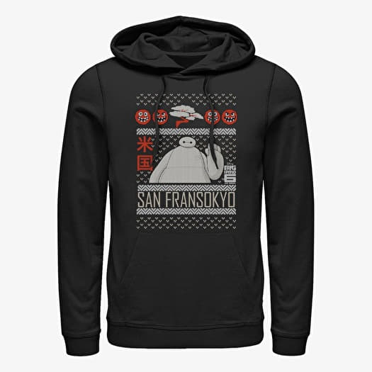 Mikina Merch Disney Big Hero 6 Series - Baymax Sweater Unisex Hoodie Black