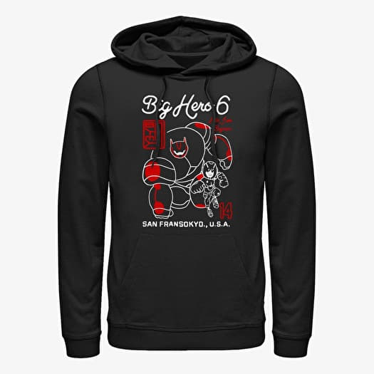 Mikina Merch Disney Big Hero 6 Movie - Post Unisex Hoodie Black