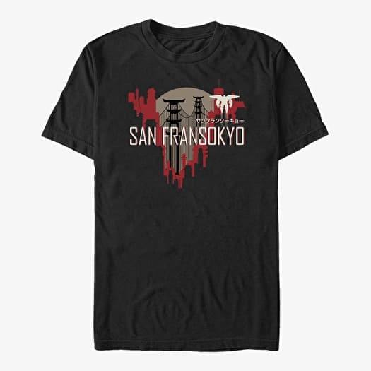 Tričko Merch Disney Big Hero 6 Series - San Fransokyo Visit Unisex T-Shirt Black