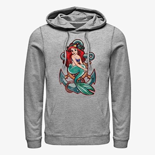 Sweatshirt Merch Disney The Little Mermaid - Anchor Unisex Hoodie Heather Grey