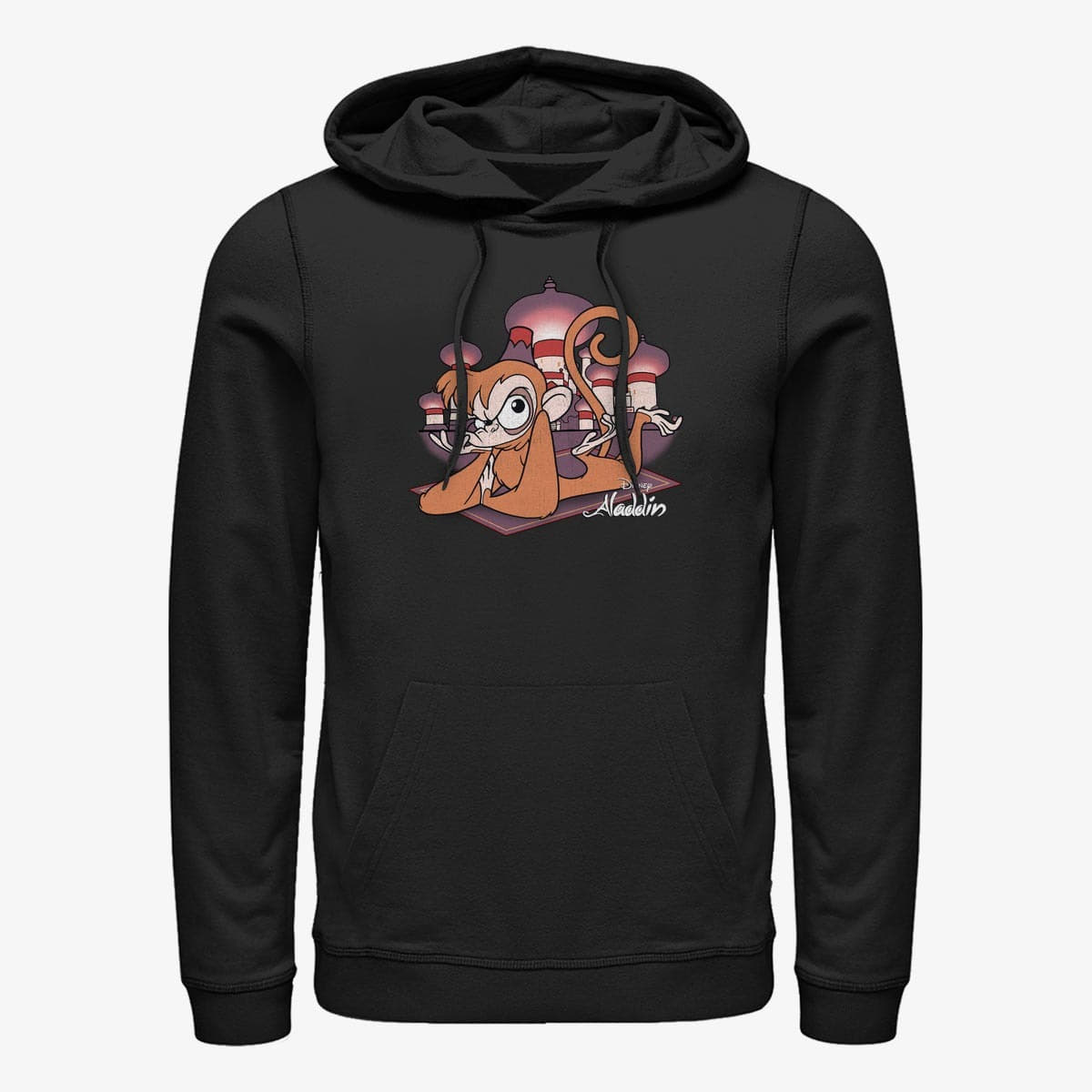 Džemperiai su gobtuvais ir džemperiai Merch Disney Aladdin - Abu Unisex Hoodie Black