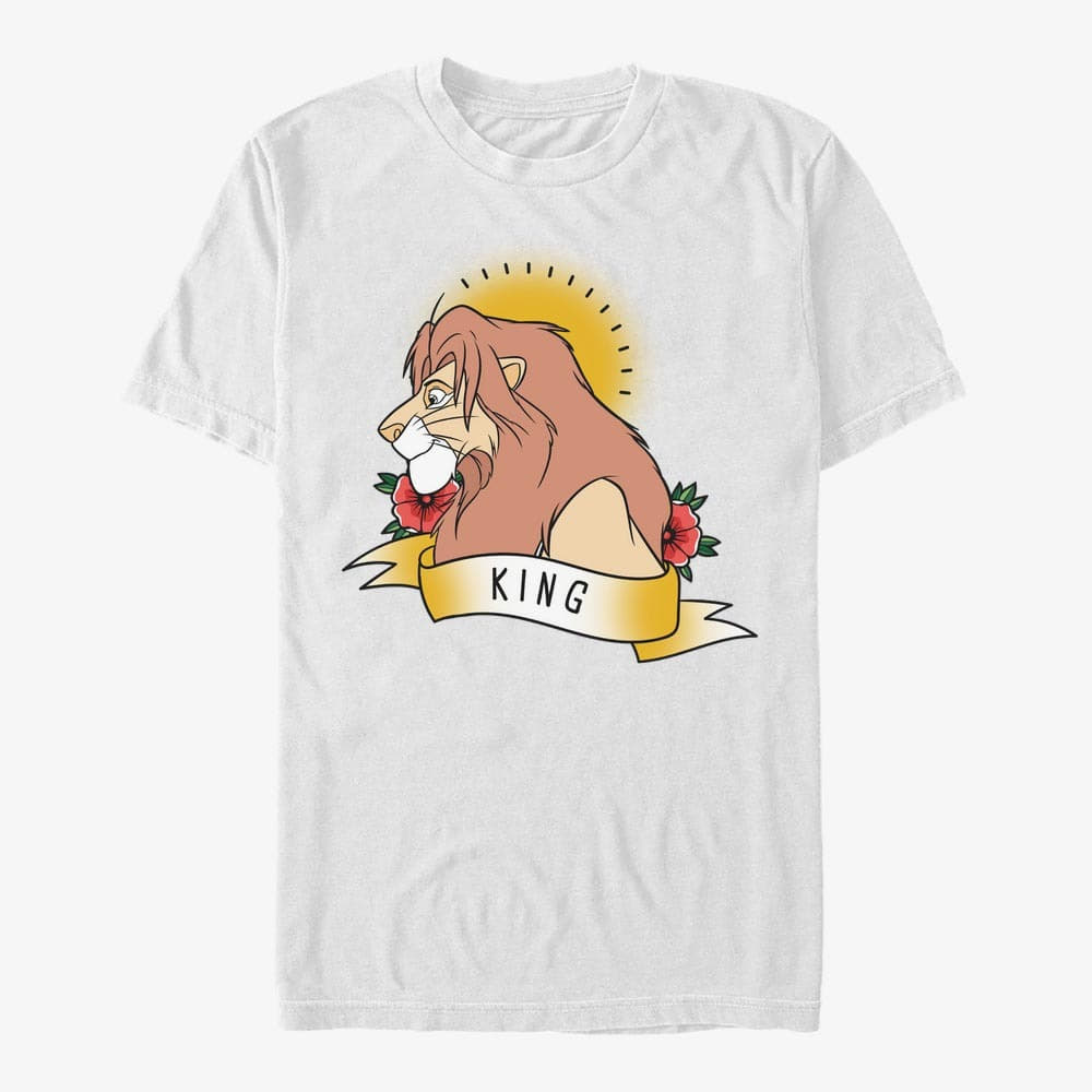 majice kratkih rukava Merch Disney The Lion King - King Unisex T-Shirt White