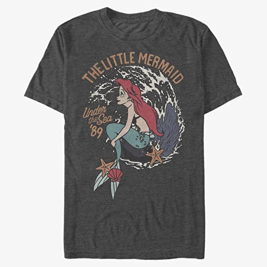 Tričko Merch Disney The Little Mermaid - VINTAGE Unisex T-Shirt Dark Heather Grey
