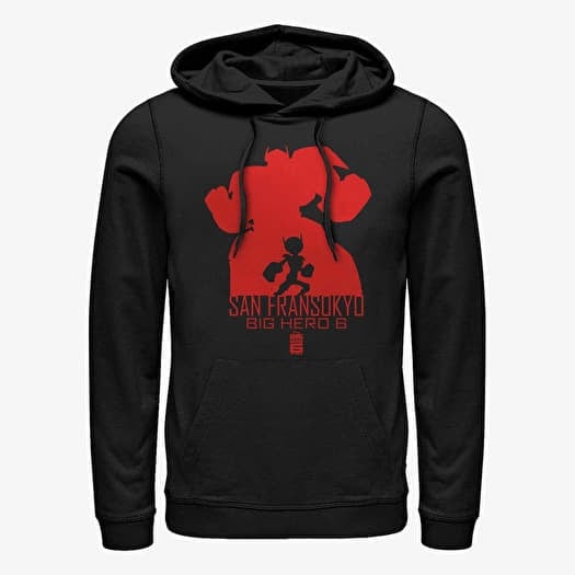 Mikina Merch Disney Big Hero 6 Series - Silhouette Baymax Unisex Hoodie Black