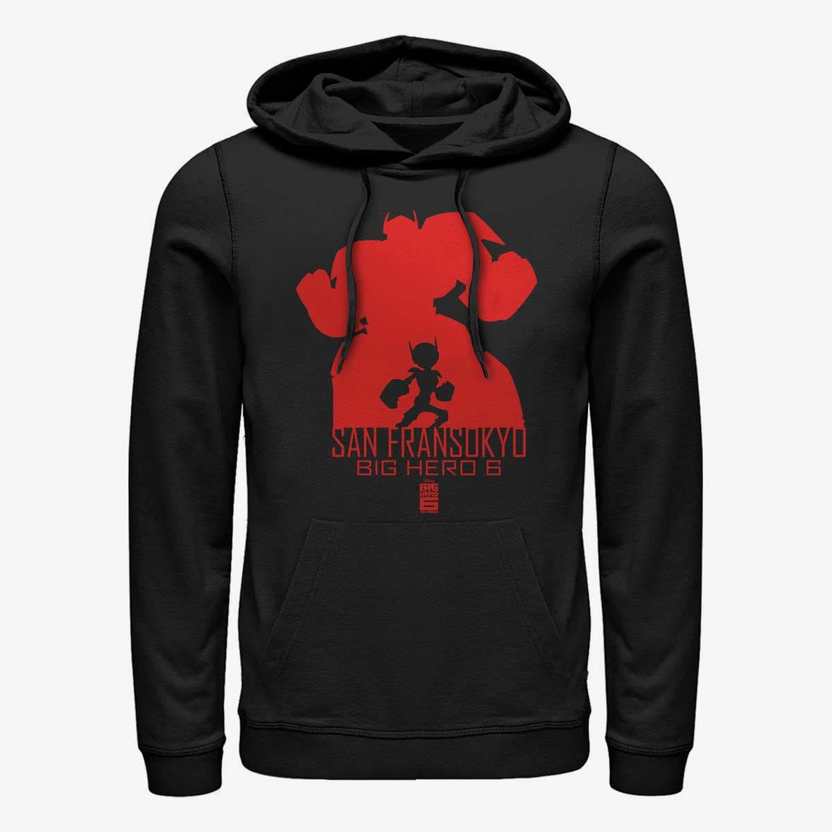Felpe Merch Disney Big Hero 6 Series - Silhouette Baymax Unisex Hoodie Black