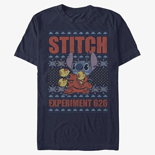 Tricou Merch Disney Lilo & Stitch - Stitch Experiment 626 Unisex T-Shirt Navy Blue