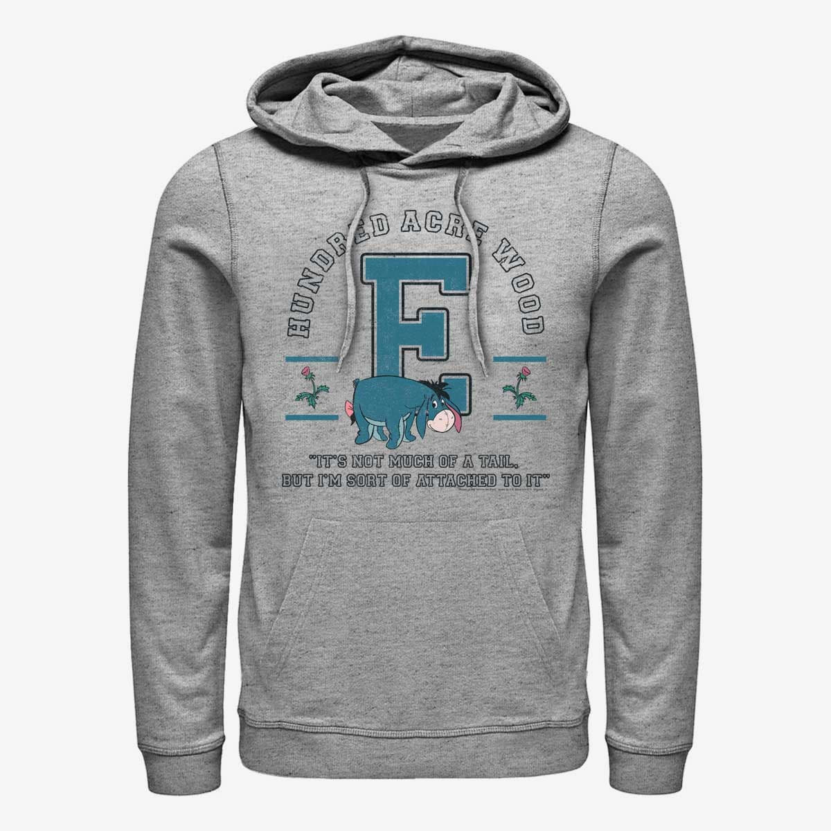 Толстовки та реглани Merch Disney Winnie the Pooh - Eeyore Collegiate Unisex Hoodie Heather Grey