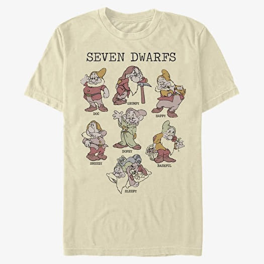 Tricou Merch Disney Snow White - Dwarf Grid Unisex T-Shirt Natural