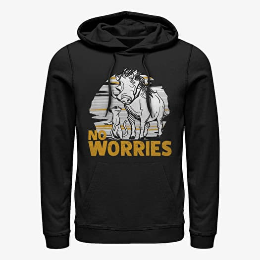 Sweatshirt Merch Disney Lion King - No Worries Club Unisex Hoodie Black