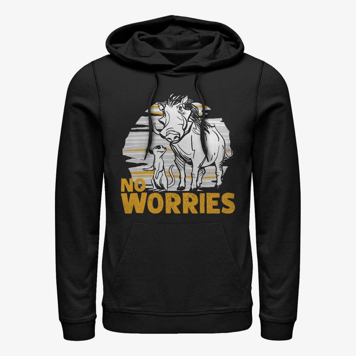 Sweatshirts Merch Disney Lion King - No Worries Club Unisex Hoodie Black