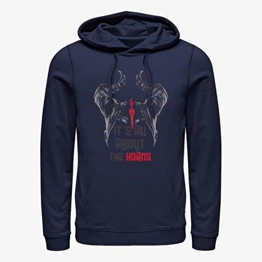 Sweatshirt Merch Disney Maleficent: Mistress Of Evil - All About The Horns Unisex Hoodie Navy Blue