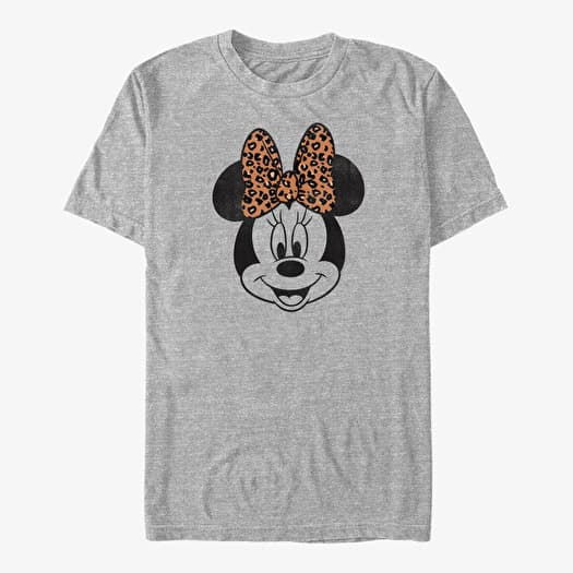 Magliette Merch Disney Mickey And Friends Modern Minnie Face Leopard Unisex T Shirt Heather Grey Queens
