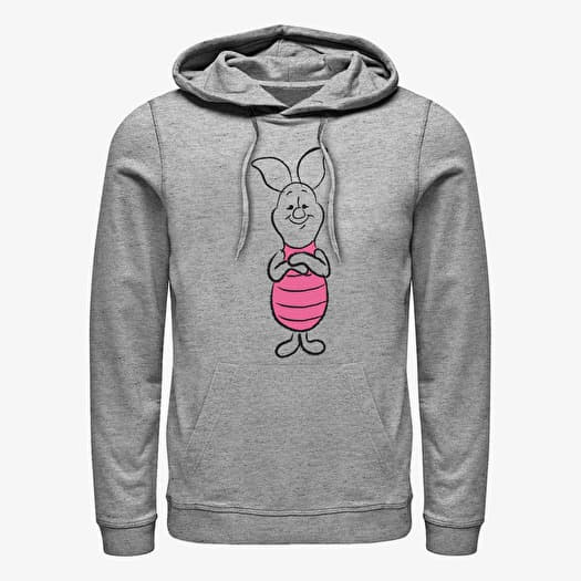 Pulóver Merch Disney Winnie the Pooh - Basic Sketch Piglet Unisex Hoodie Heather Grey