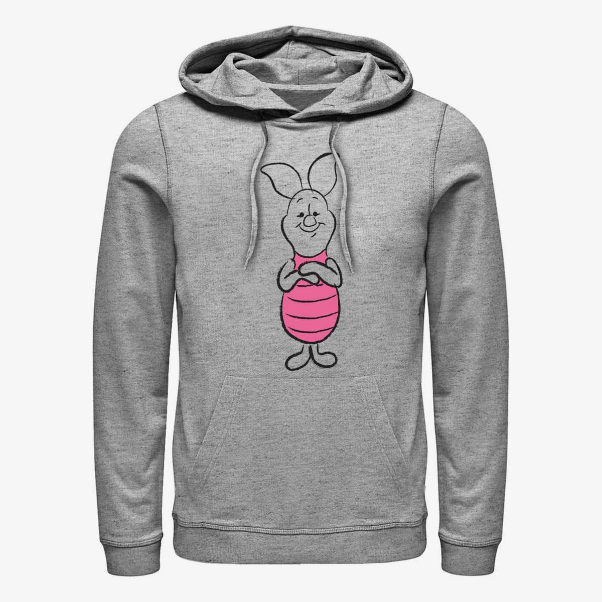 Толстовки та реглани Merch Disney Winnie the Pooh - Basic Sketch Piglet Unisex Hoodie Heather Grey