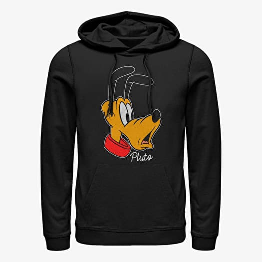 Mikina Merch Disney Classic Mickey - Pluto Big Face Unisex Hoodie Black