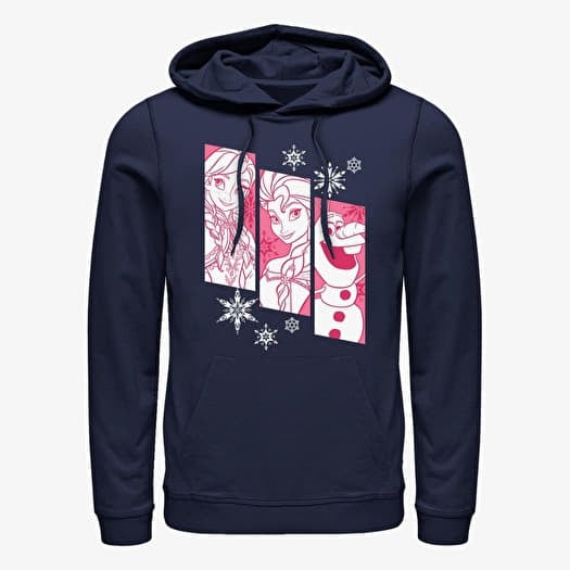 Mikina Merch Disney Frozen - Snow Trio Unisex Hoodie Navy Blue